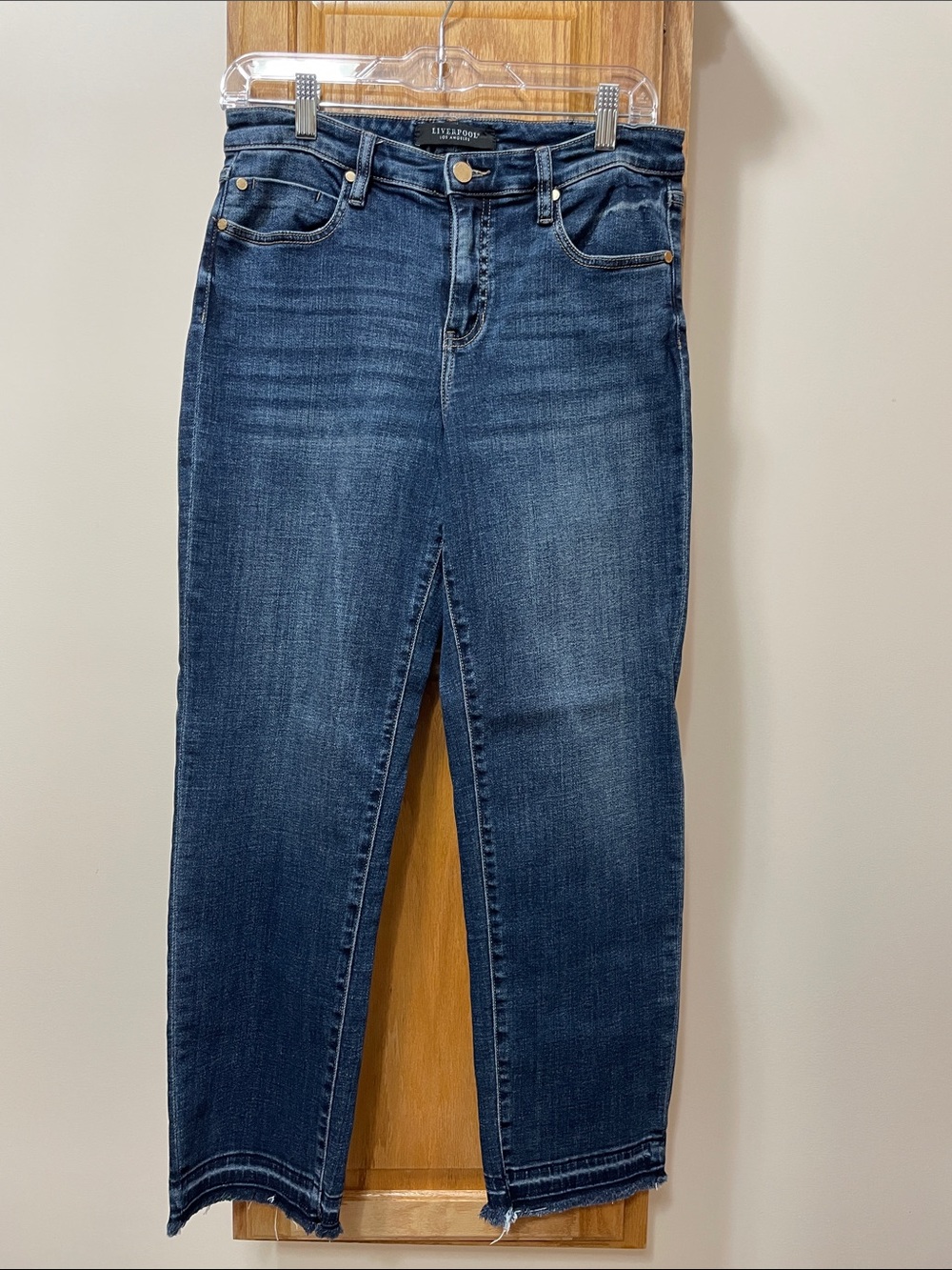 Liverpool Straight-Leg Dark Indigo Jeans Size 8